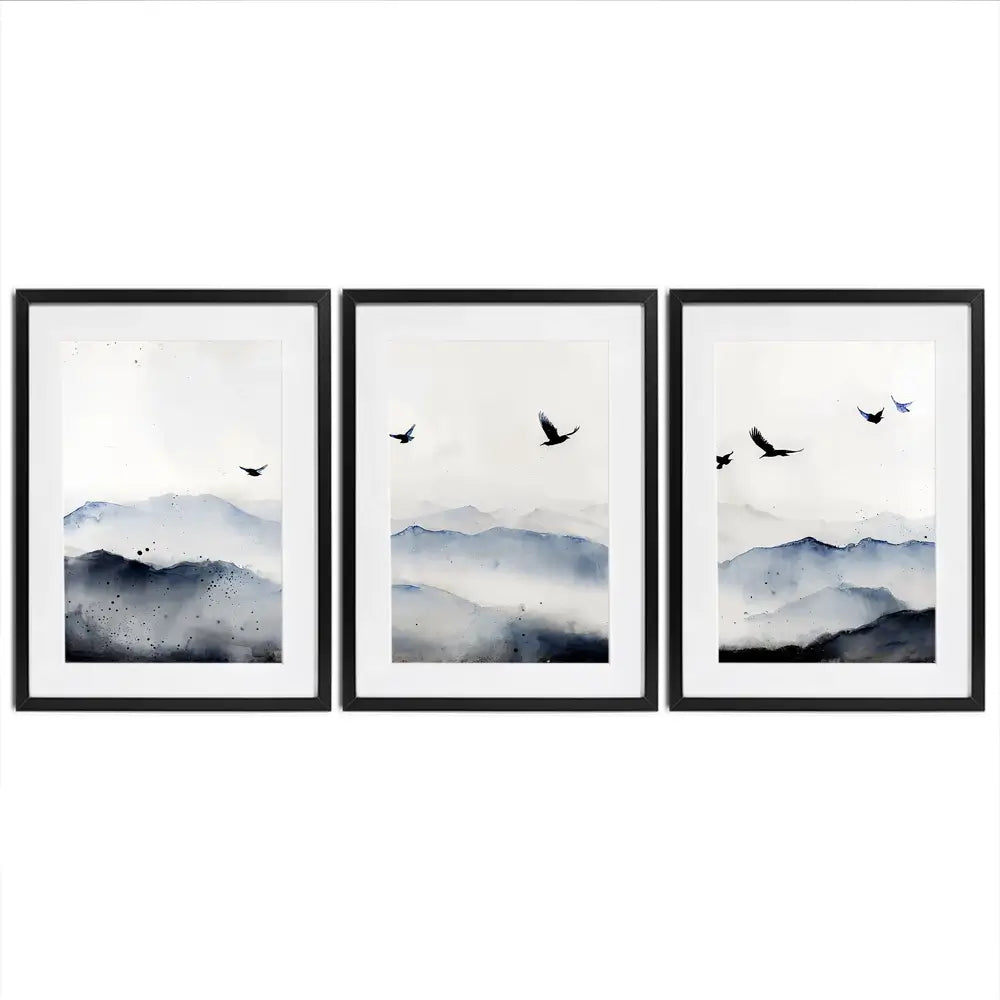 The Birds Framed Art Print Trio The Birds Framed Art Print Trio wall art product IAmHomeStudio