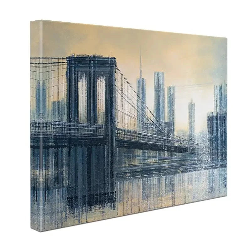 The Brooklyn Bridge As The Sun Sets Canvas Print The Brooklyn Bridge As The Sun Sets Canvas Print wall art product Marc Todd - Independent