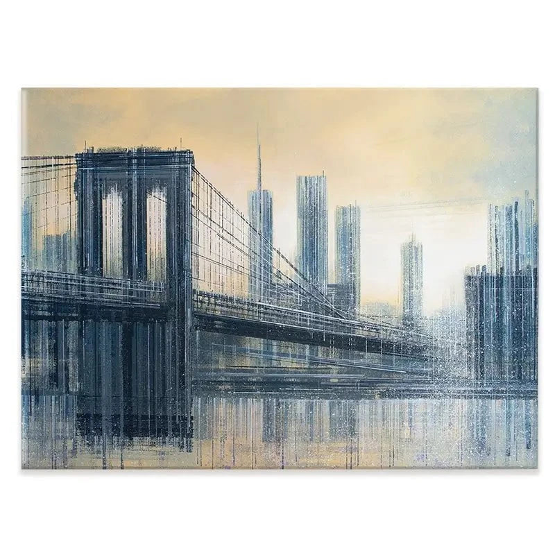 The Brooklyn Bridge As The Sun Sets Canvas Print The Brooklyn Bridge As The Sun Sets Canvas Print wall art product Marc Todd - Independent