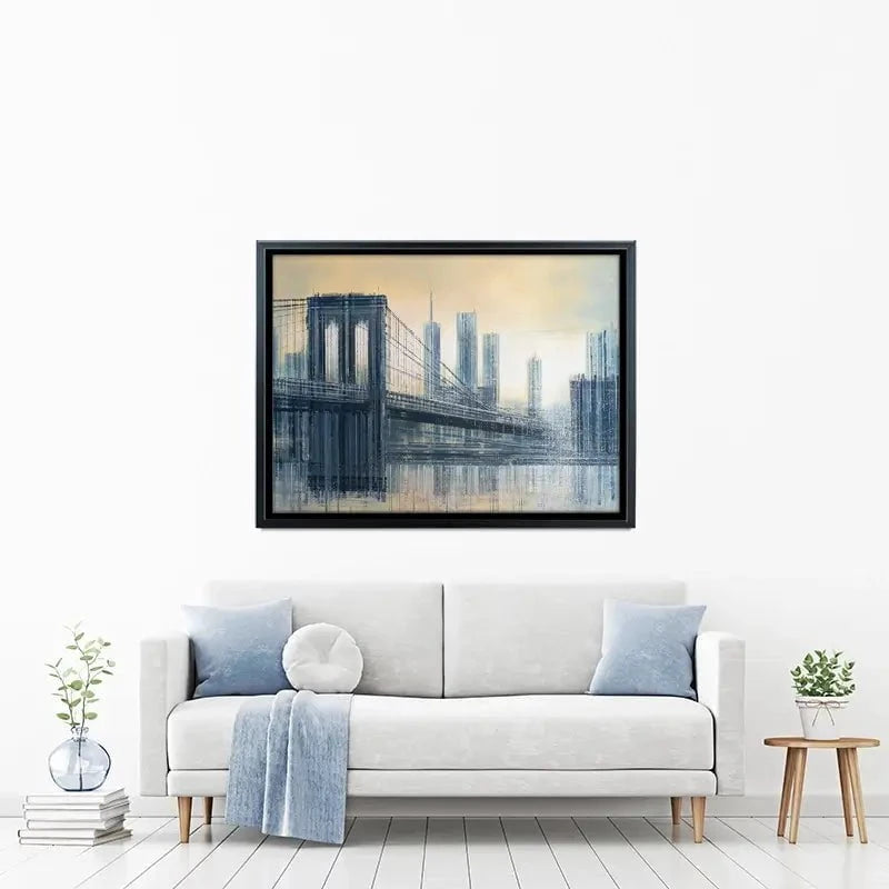 The Brooklyn Bridge As The Sun Sets Canvas Print The Brooklyn Bridge As The Sun Sets Canvas Print wall art product Marc Todd - Independent