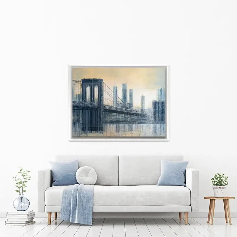 The Brooklyn Bridge As The Sun Sets Canvas Print The Brooklyn Bridge As The Sun Sets Canvas Print wall art product Marc Todd - Independent