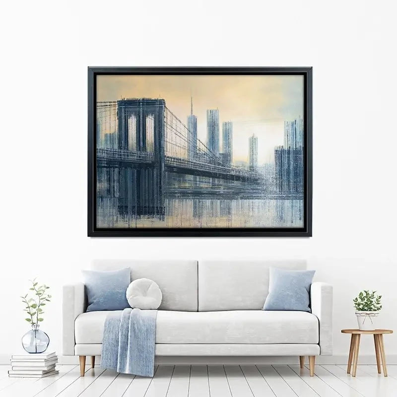 The Brooklyn Bridge As The Sun Sets Canvas Print The Brooklyn Bridge As The Sun Sets Canvas Print wall art product Marc Todd - Independent