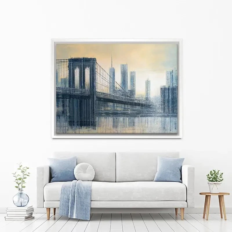 The Brooklyn Bridge As The Sun Sets Canvas Print The Brooklyn Bridge As The Sun Sets Canvas Print wall art product Marc Todd - Independent