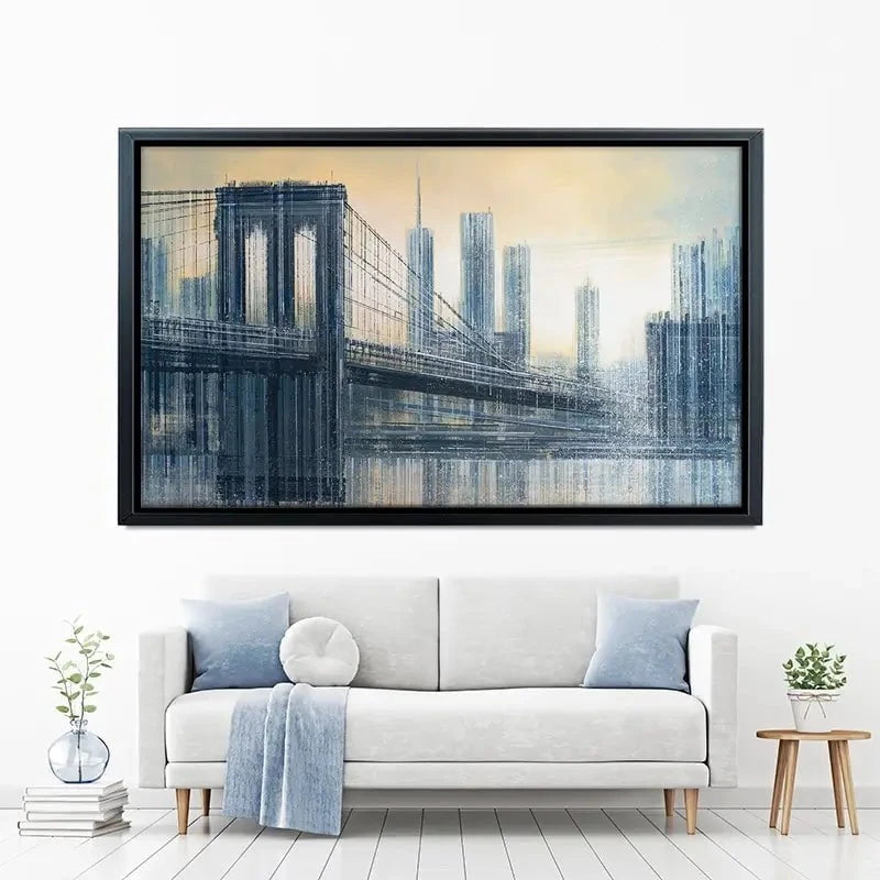The Brooklyn Bridge As The Sun Sets Canvas Print The Brooklyn Bridge As The Sun Sets Canvas Print wall art product Marc Todd - Independent
