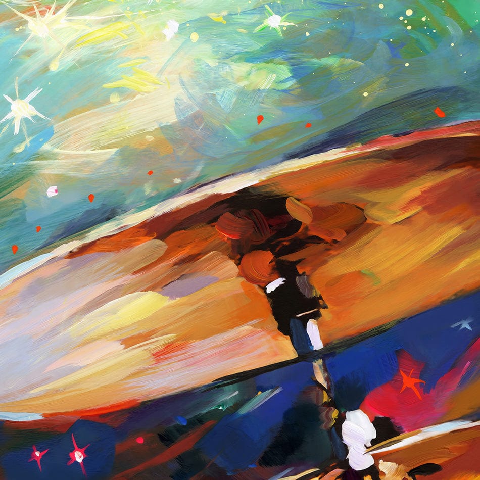 The Cosmic Drummer Art Print wall art product Leon Devenice