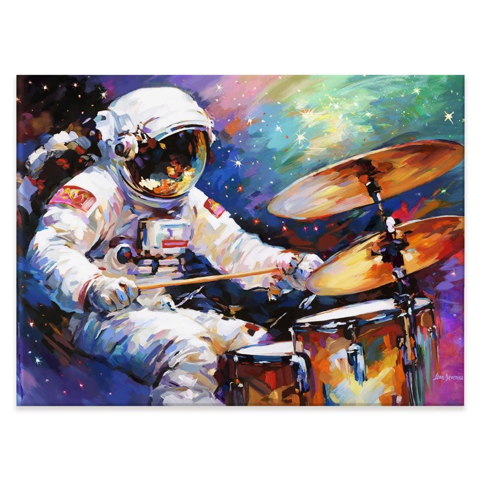 The Cosmic Drummer Canvas Print wall art product Leon Devenice