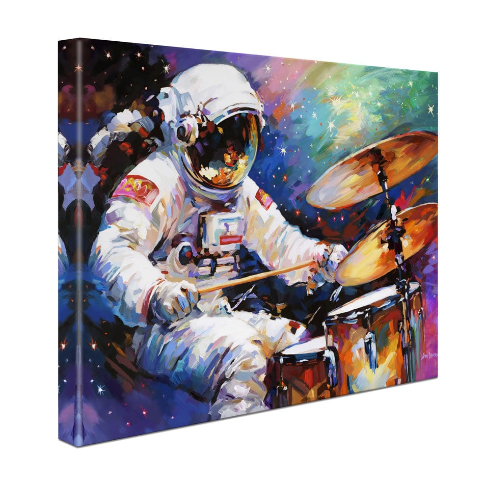 The Cosmic Drummer Canvas Print wall art product Leon Devenice