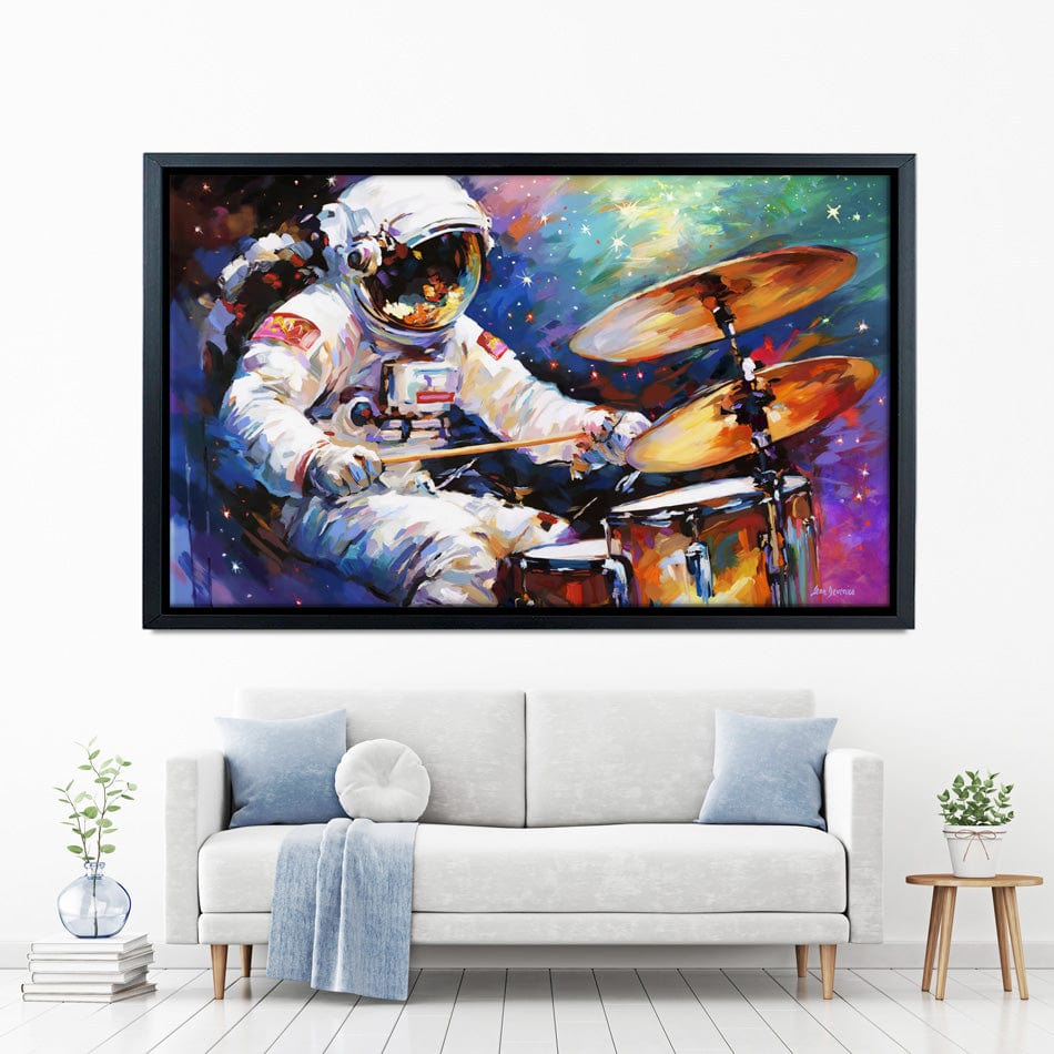 The Cosmic Drummer Canvas Print wall art product Leon Devenice