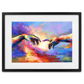 The Creation Of Adam Framed Art Print The Creation Of Adam Framed Art Print wall art product Leon Devenice
