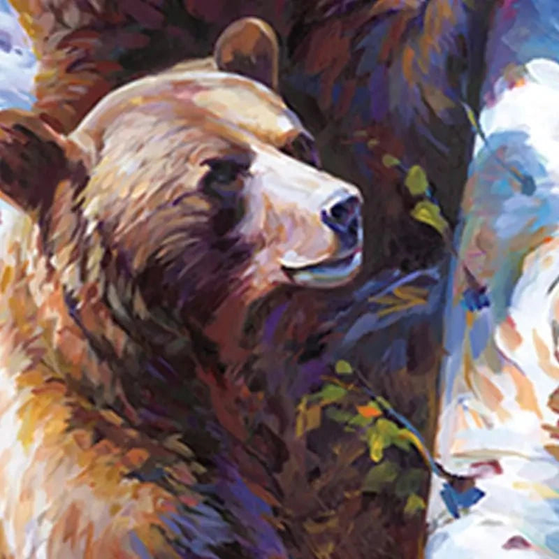 The Curious Bears Among The Birch Trees Framed Art Print The Curious Bears Among The Birch Trees Framed Art Print wall art product Leon Devenice