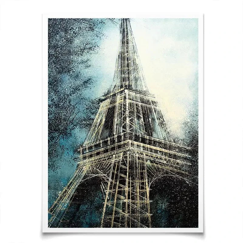The Eiffel Tower At Dusk Art Print The Eiffel Tower At Dusk Art Print wall art product Marc Todd - Independent