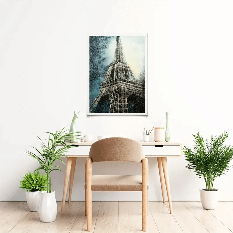 The Eiffel Tower At Dusk Art Print The Eiffel Tower At Dusk Art Print wall art product Marc Todd - Independent