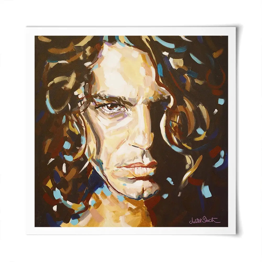 The Face Michael Hutchence Square Art Print The Face Michael Hutchence Square Art Print wall art product Juliet Stockton