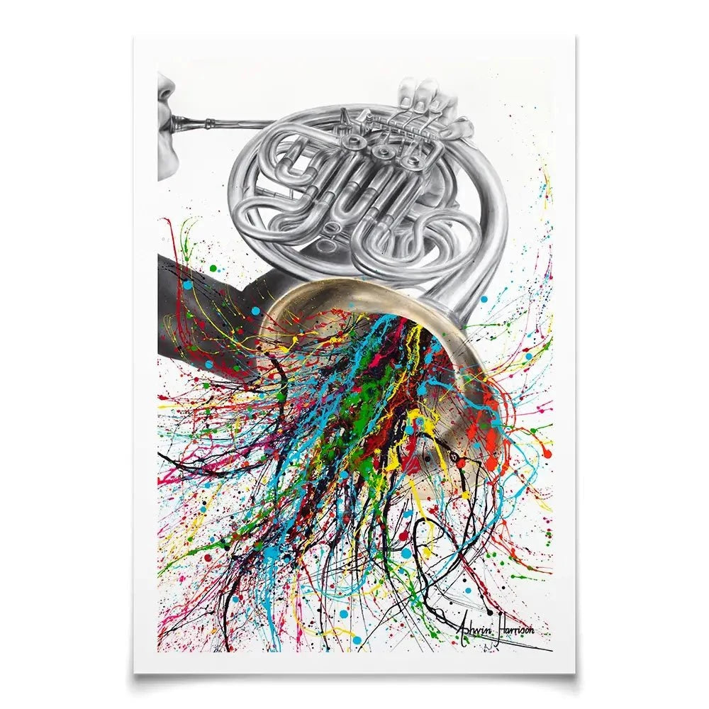 The French Horn Solo Art Print The French Horn Solo Art Print wall art product Ashvin Harrison