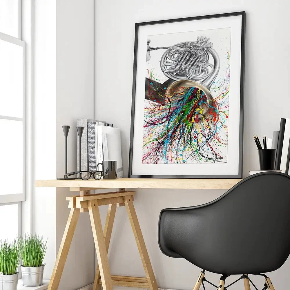 The French Horn Solo Framed Art Print The French Horn Solo Framed Art Print wall art product Ashvin Harrison