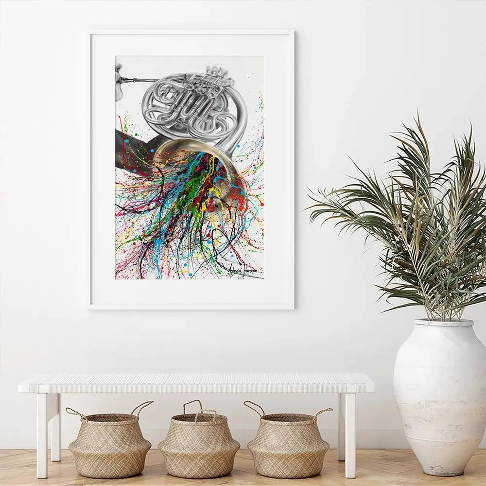The French Horn Solo Framed Art Print The French Horn Solo Framed Art Print wall art product Ashvin Harrison