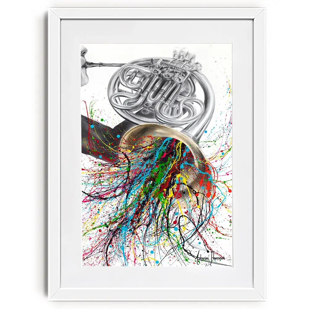 The French Horn Solo Framed Art Print The French Horn Solo Framed Art Print wall art product Ashvin Harrison