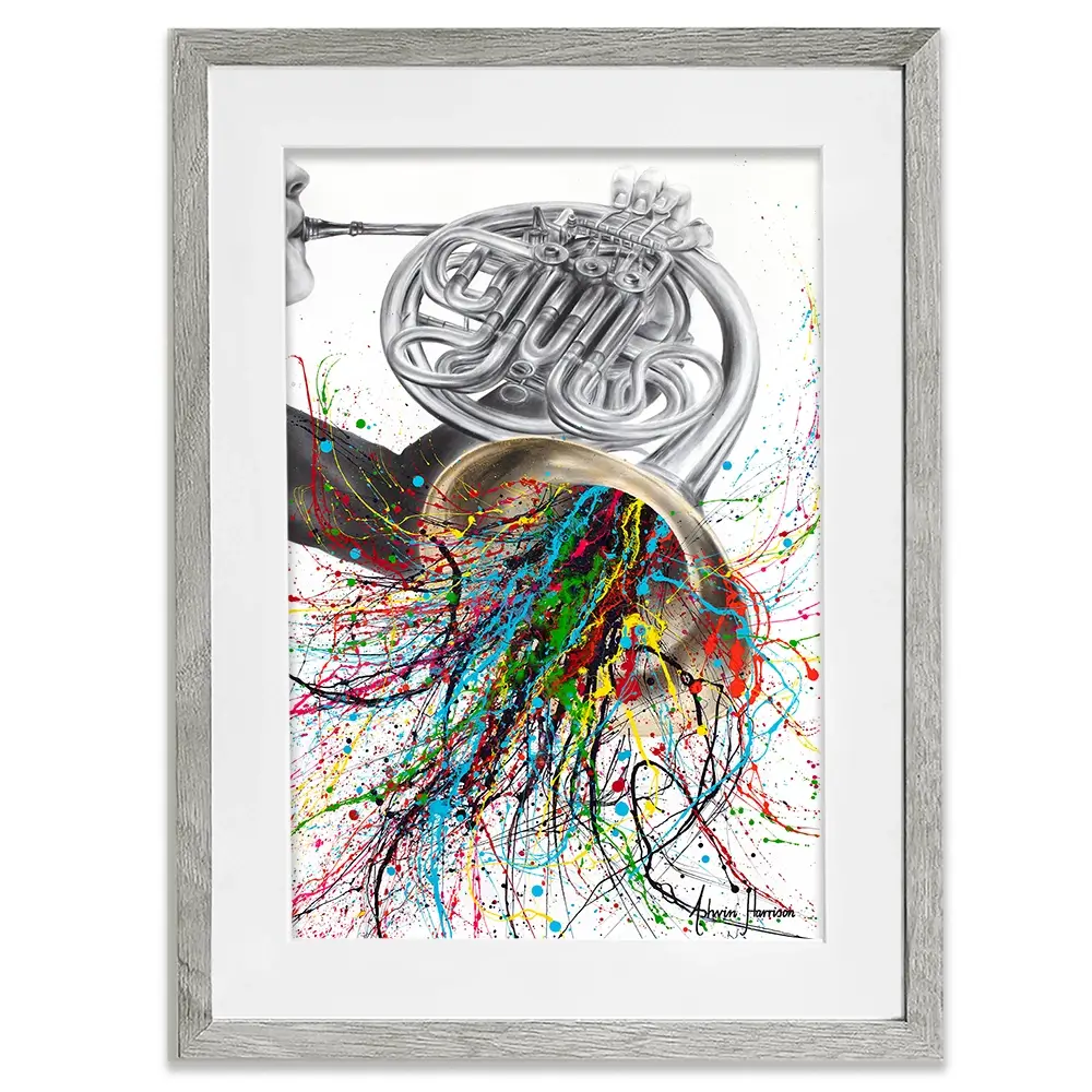 The French Horn Solo Framed Art Print The French Horn Solo Framed Art Print wall art product Ashvin Harrison