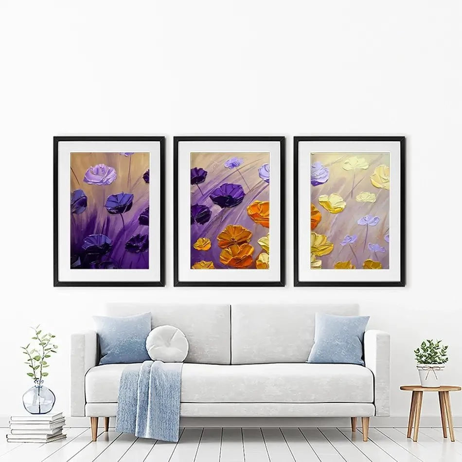 The Garden Framed Art Print Trio The Garden Framed Art Print Trio wall art product Osnat Tzadok