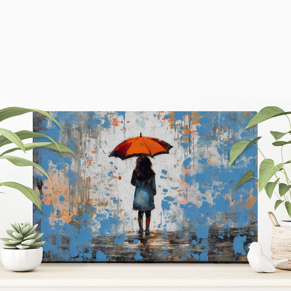The Girl And Umbrella Canvas Print wall art product BinGoTinGo / Shutterstock