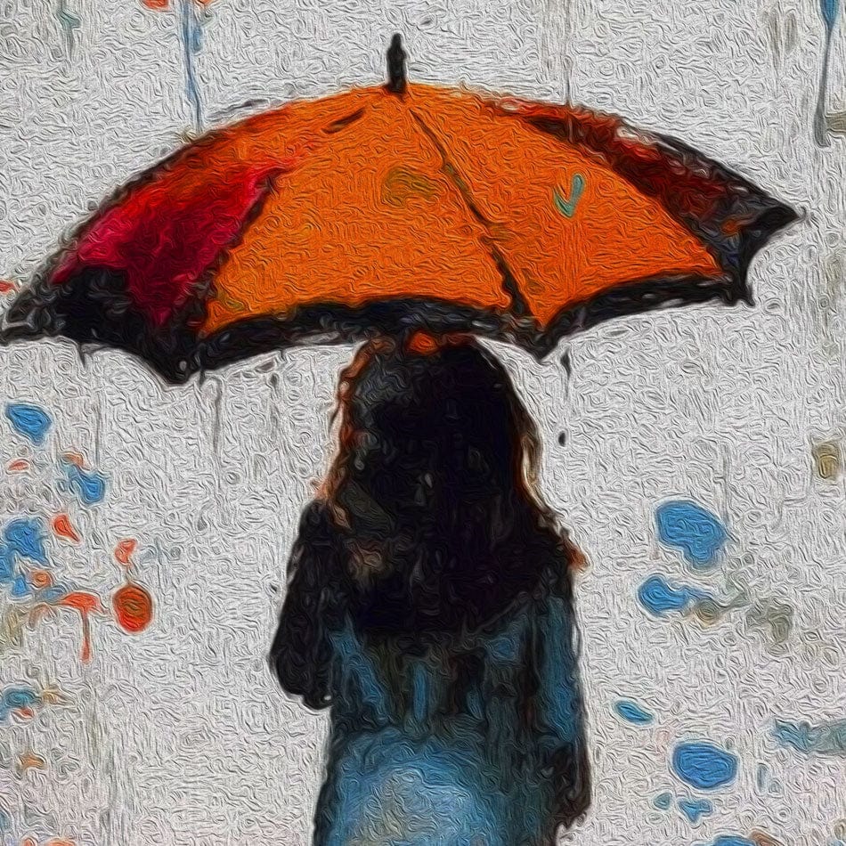 The Girl And Umbrella Canvas Print wall art product BinGoTinGo / Shutterstock
