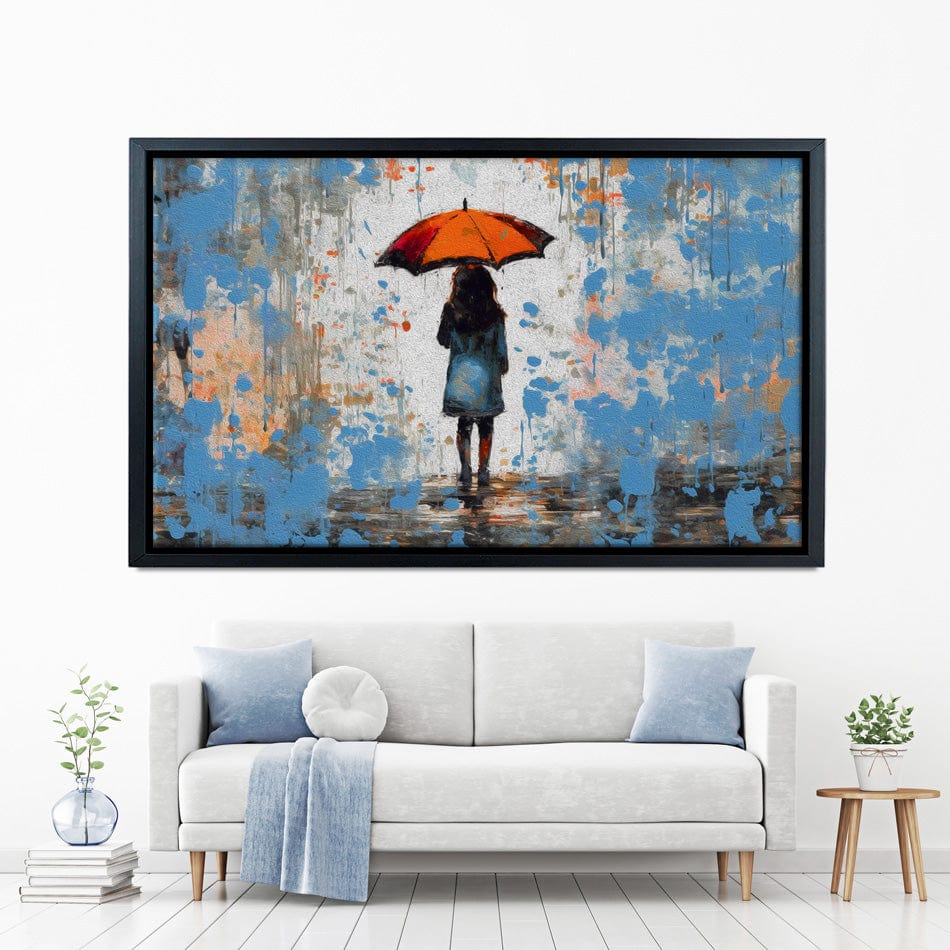 The Girl And Umbrella Canvas Print wall art product BinGoTinGo / Shutterstock