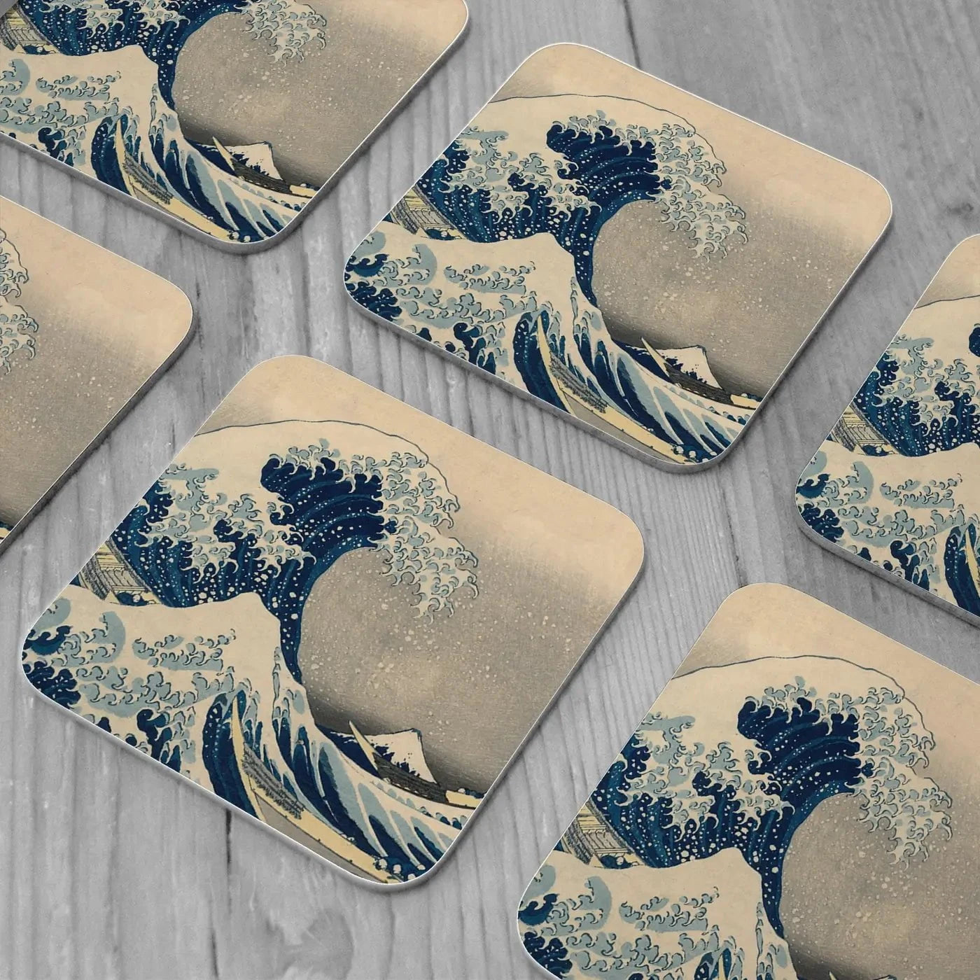 The Great Wave off Kanagawa Coaster Set The Great Wave off Kanagawa Coaster Set | The Great Wave coaster set wall art product Katsushika Hokusai