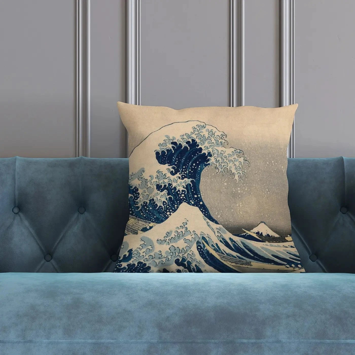 The Great Wave Off Kanagawa Cushion The Great Wave Off Kanagawa Cushion wall art product Katsushika Hokusai