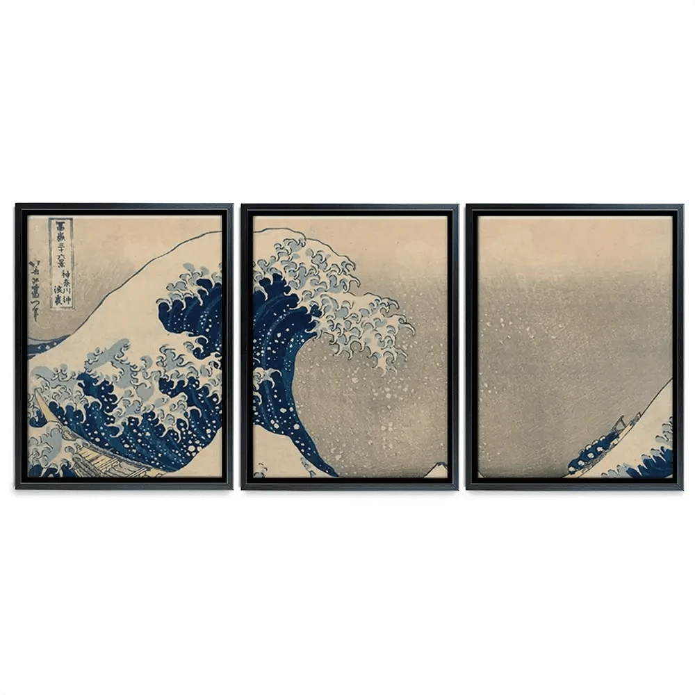 The Great Wave Off Kanagawa Trio Canvas Print The Great Wave Off Kanagawa Trio Canvas Print wall art product Katsushika Hokusai