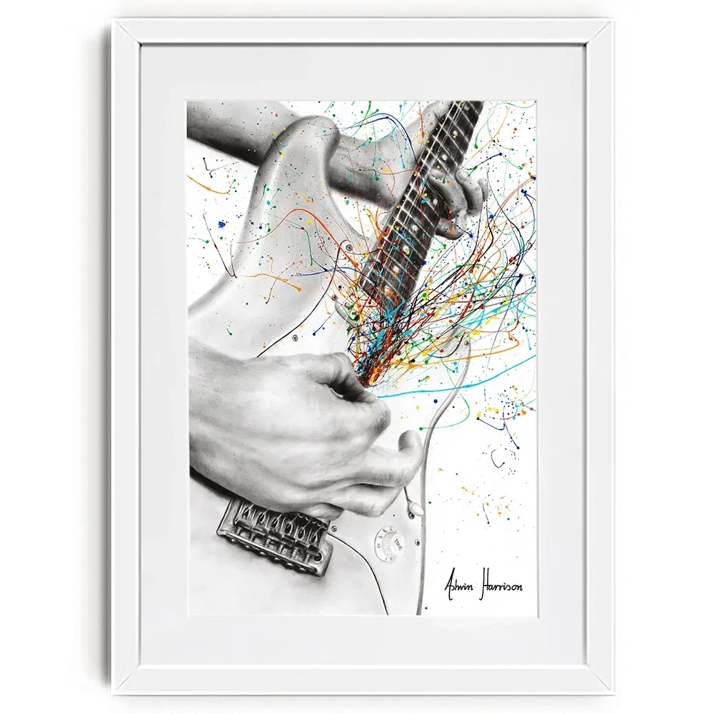 The Guitar Solo Framed Art Print The Guitar Solo Framed Art Print wall art product Ashvin Harrison