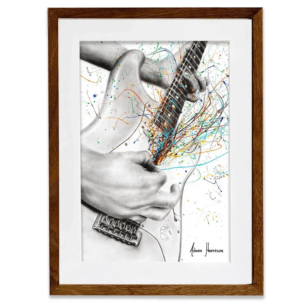 The Guitar Solo Framed Art Print The Guitar Solo Framed Art Print wall art product Ashvin Harrison