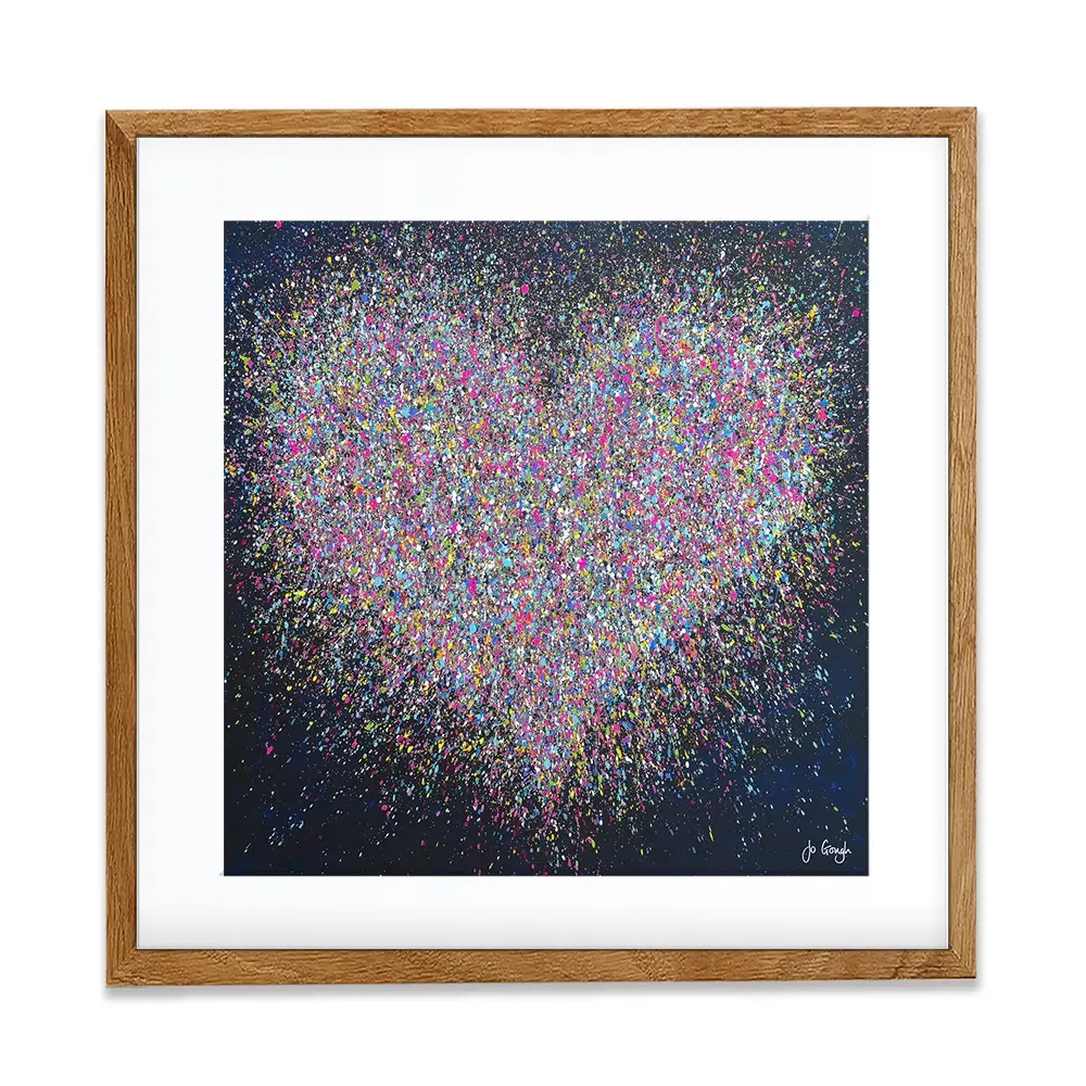 The Happiest Heart Square Framed Art Print The Happiest Heart Square Framed Art Print wall art product Jo Gough