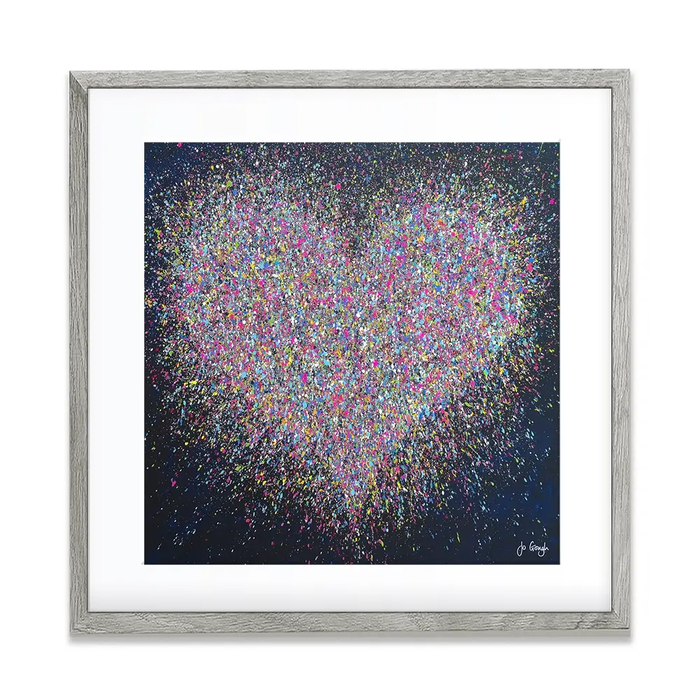 The Happiest Heart Square Framed Art Print The Happiest Heart Square Framed Art Print wall art product Jo Gough