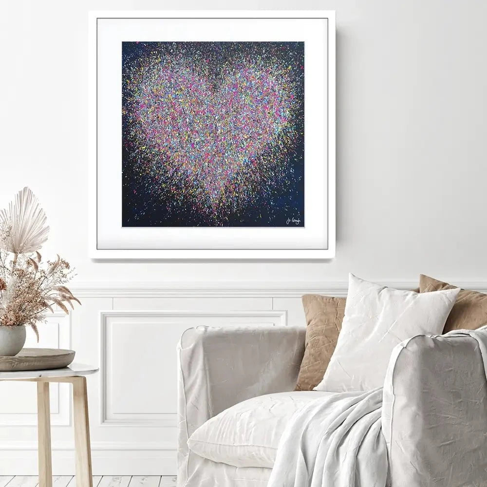 The Happiest Heart Square Framed Art Print The Happiest Heart Square Framed Art Print wall art product Jo Gough