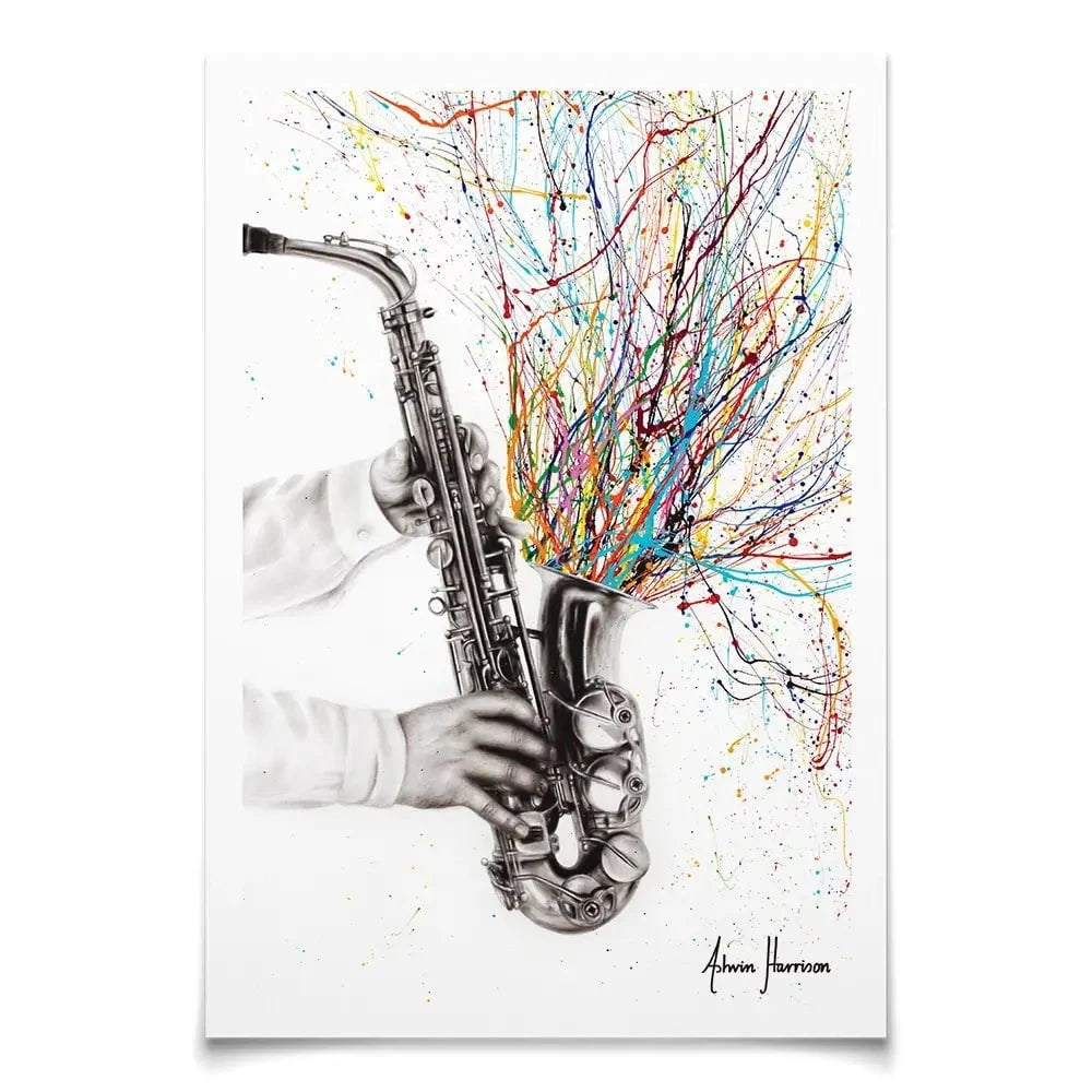 The Jazz Saxophone Art Print The Jazz Saxophone Art Print wall art product Ashvin Harrison