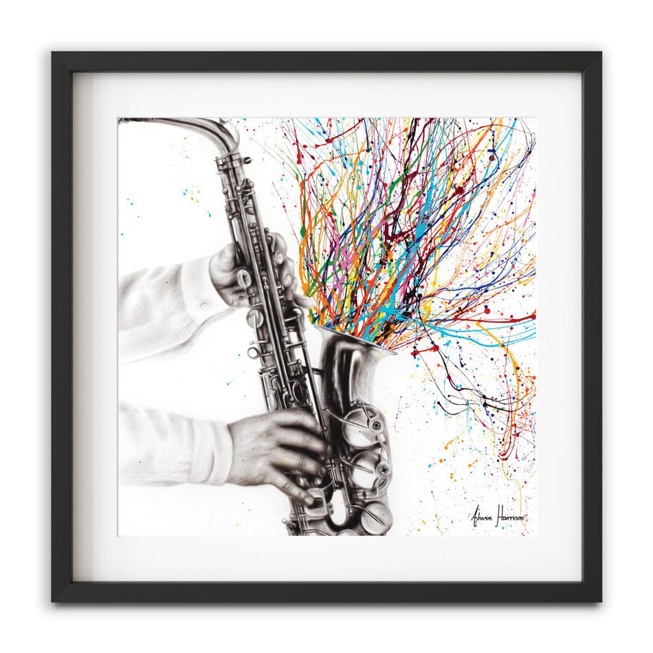 The Jazz Saxophone Square Framed Art Print wall art product Ashvin Harrison