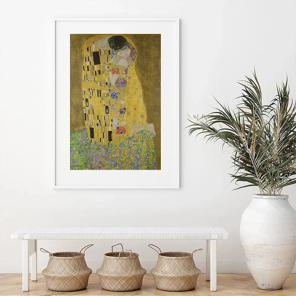 The Kiss Framed Art Print The Kiss Framed Art Print | The Kiss Framed Print | The Kiss Artwork wall art product Gustav Klimt