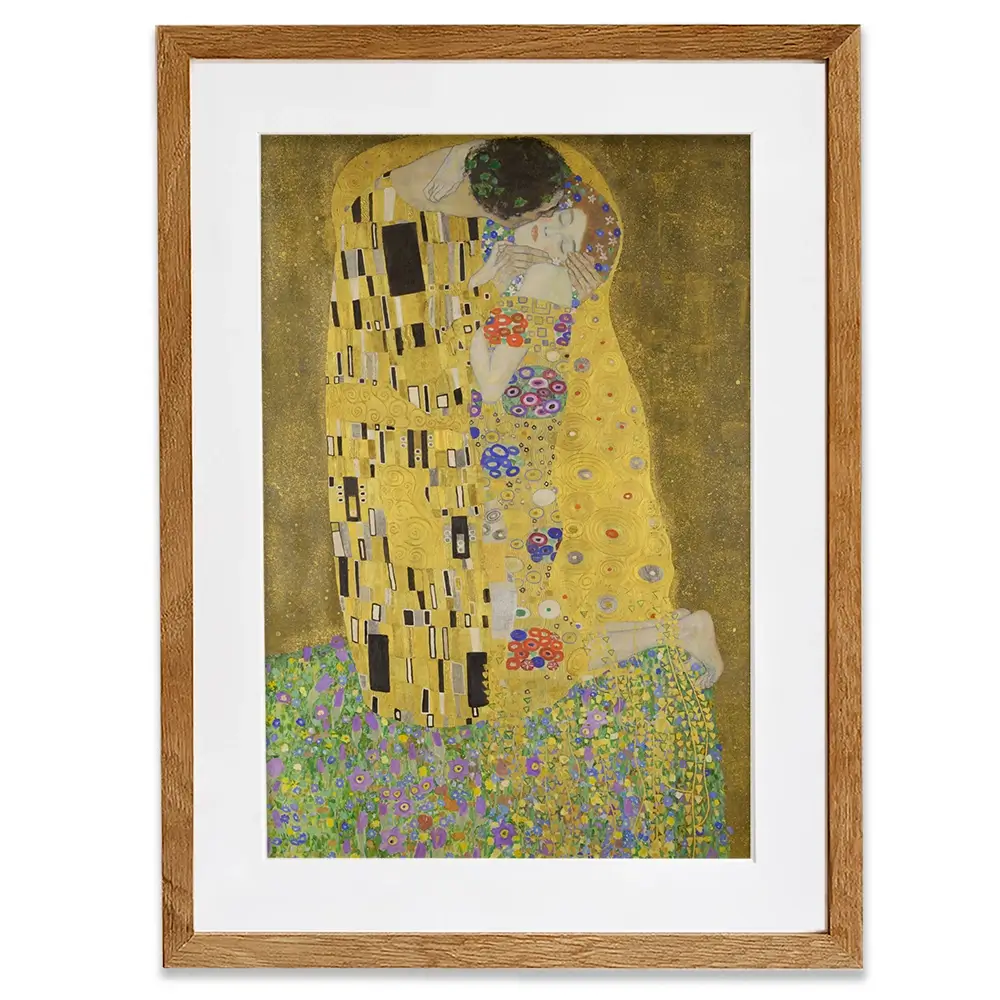 The Kiss Framed Art Print The Kiss Framed Art Print | The Kiss Framed Print | The Kiss Artwork wall art product Gustav Klimt