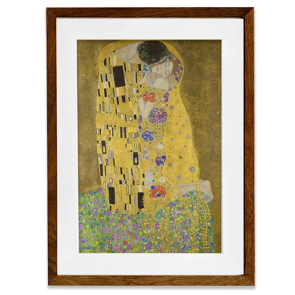 The Kiss Framed Art Print The Kiss Framed Art Print | The Kiss Framed Print | The Kiss Artwork wall art product Gustav Klimt