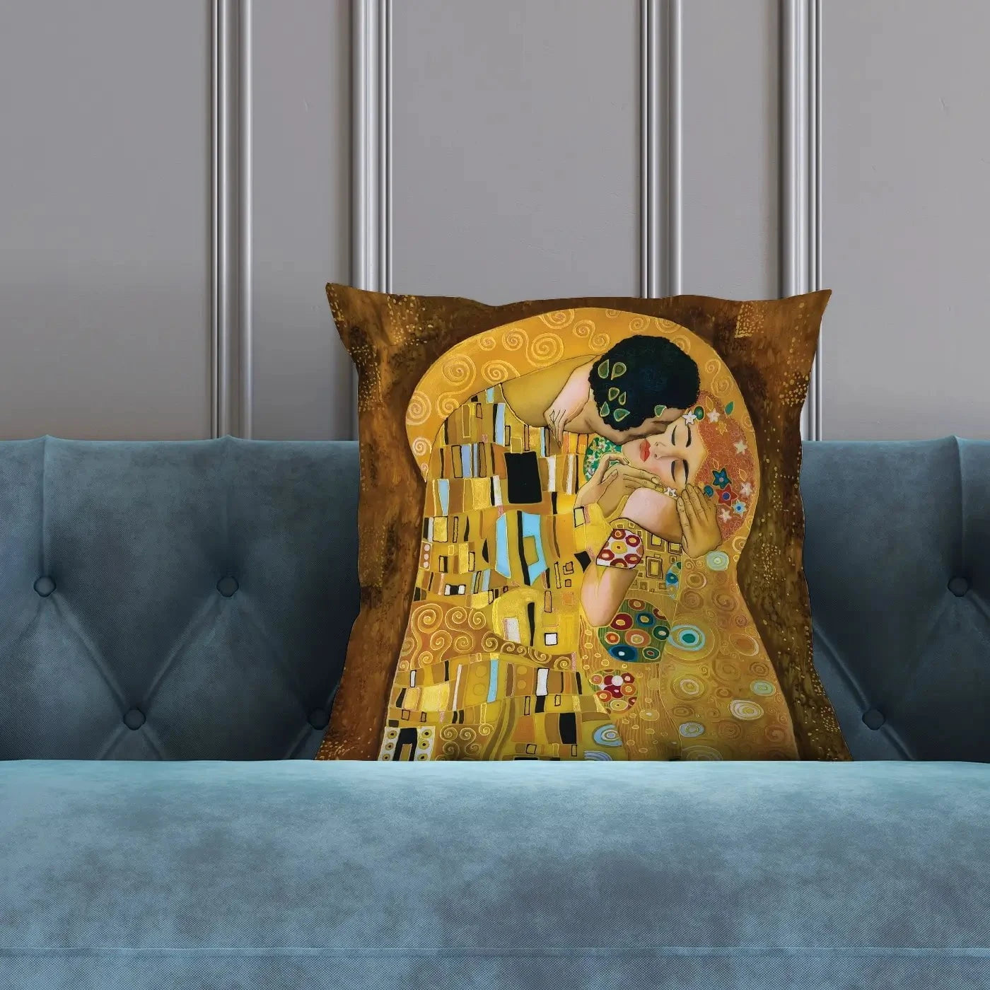 The Kiss Reimagined Cushion The Kiss Reimagined Cushion wall art product Liliya Kulianionak / Shutterstock