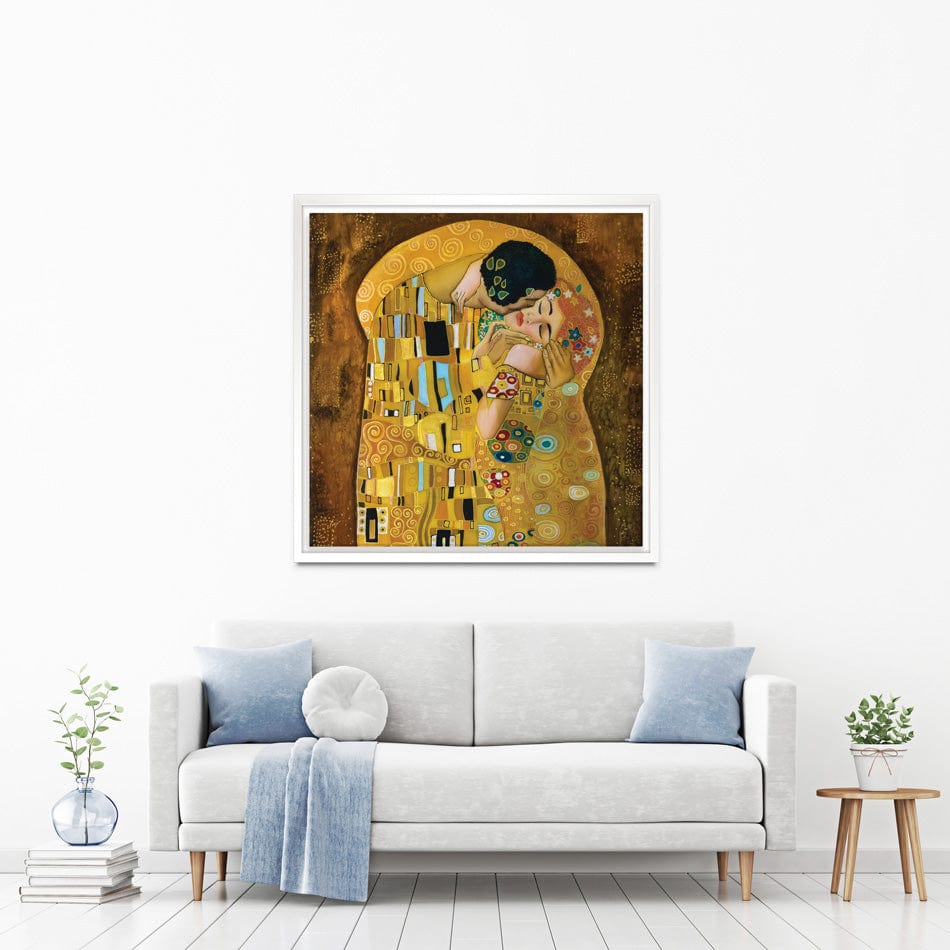 The Kiss Square Canvas Print wall art product Liliya Kulianionak / Shutterstock