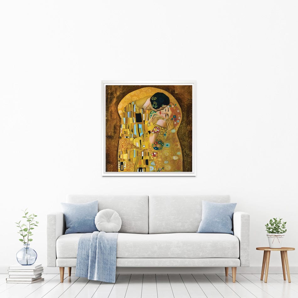 The Kiss Square Canvas Print wall art product Liliya Kulianionak / Shutterstock