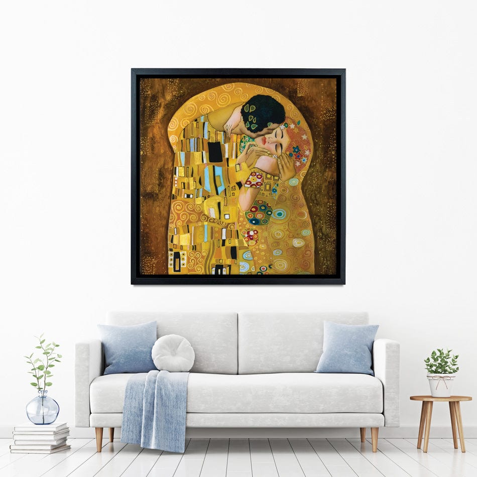 The Kiss Square Canvas Print wall art product Liliya Kulianionak / Shutterstock
