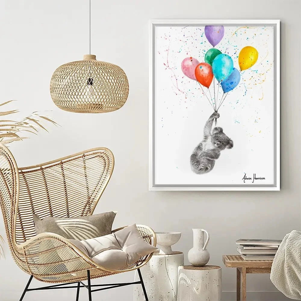The Koala And The Balloons Canvas Print The Koala And The Balloons Canvas Print wall art product Ashvin Harrison