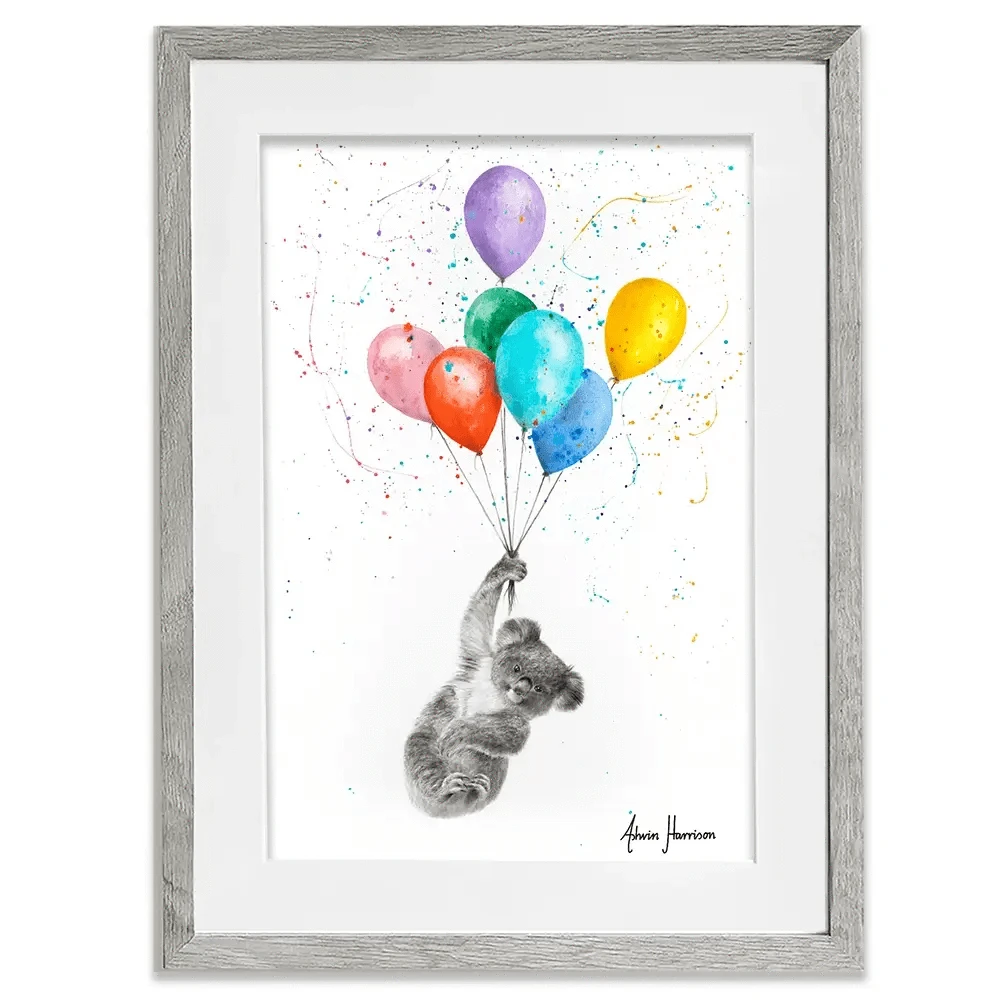The Koala And The Balloons Framed Art Print The Koala And The Balloons Framed Art Print wall art product Ashvin Harrison