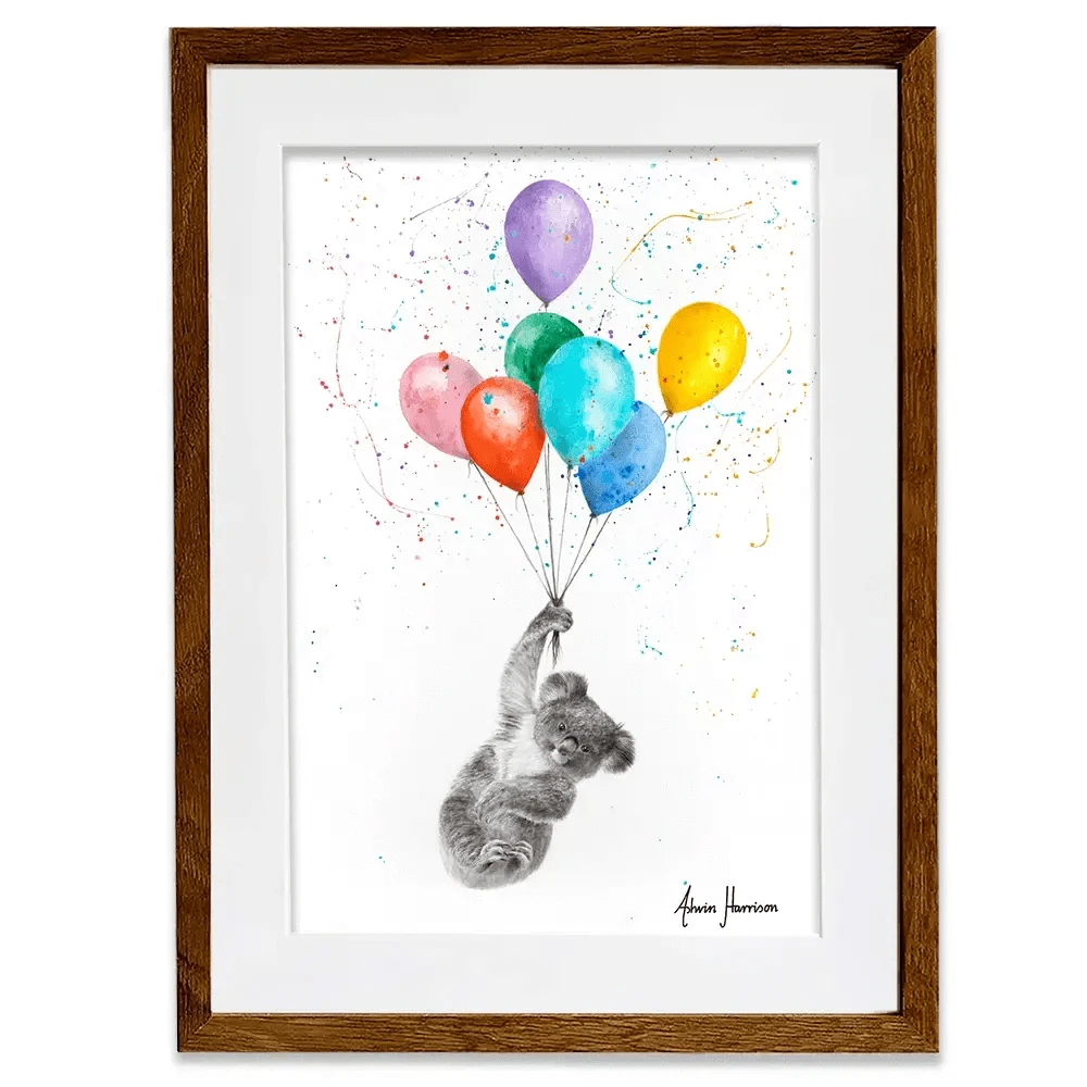 The Koala And The Balloons Framed Art Print The Koala And The Balloons Framed Art Print wall art product Ashvin Harrison
