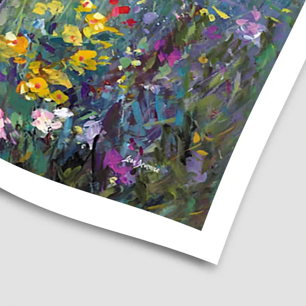 The Lady And The Wildflowers Art Print The Lady And The Wildflowers Art Print wall art product Leon Devenice