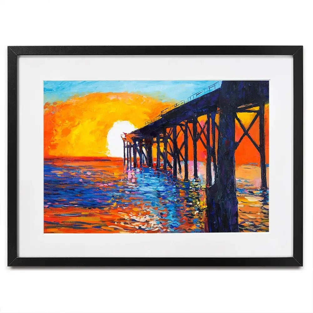 The Pier Framed Art Print The Pier Framed Art Print wall art product Boyan Dimitrov / Shutterstock