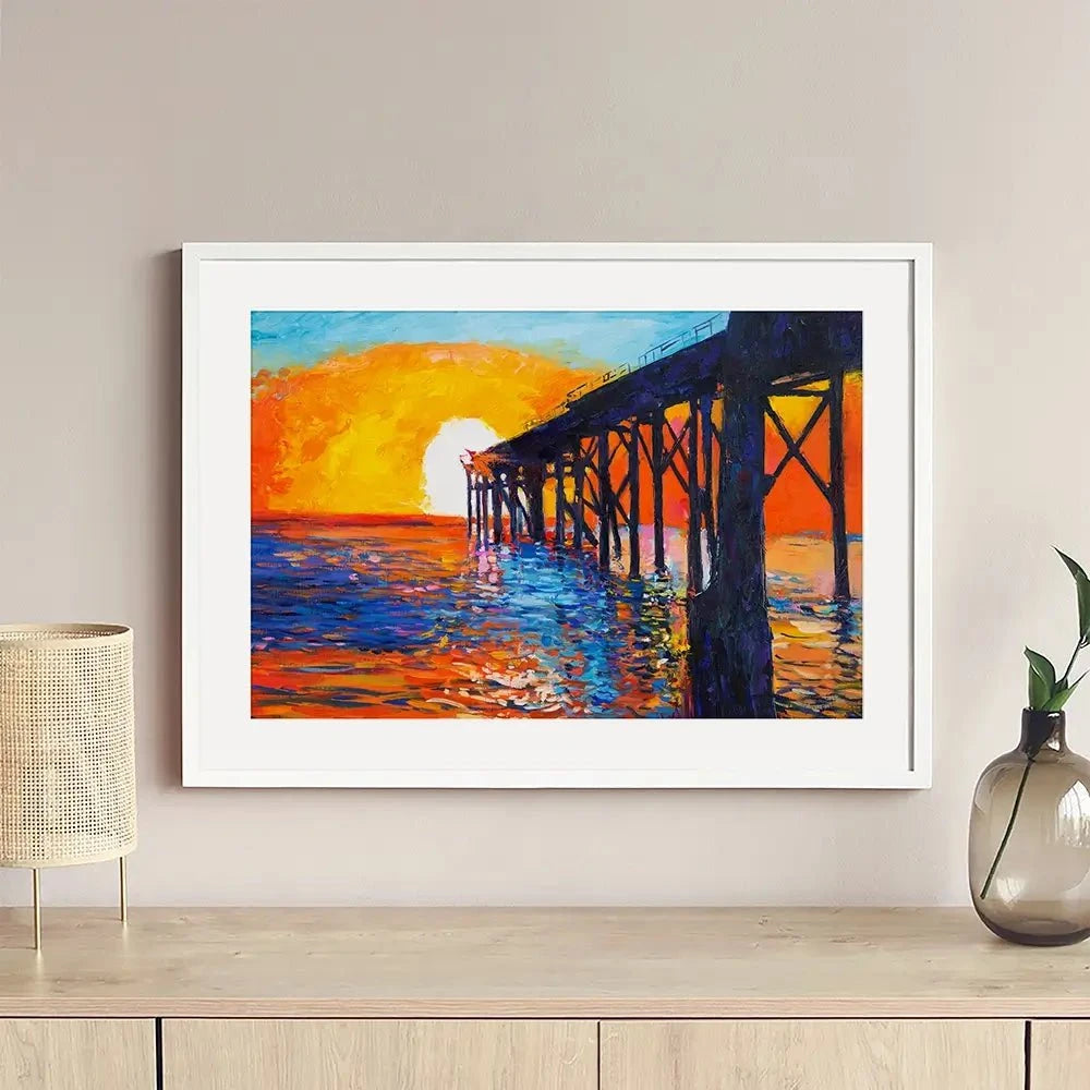 The Pier Framed Art Print The Pier Framed Art Print wall art product Boyan Dimitrov / Shutterstock