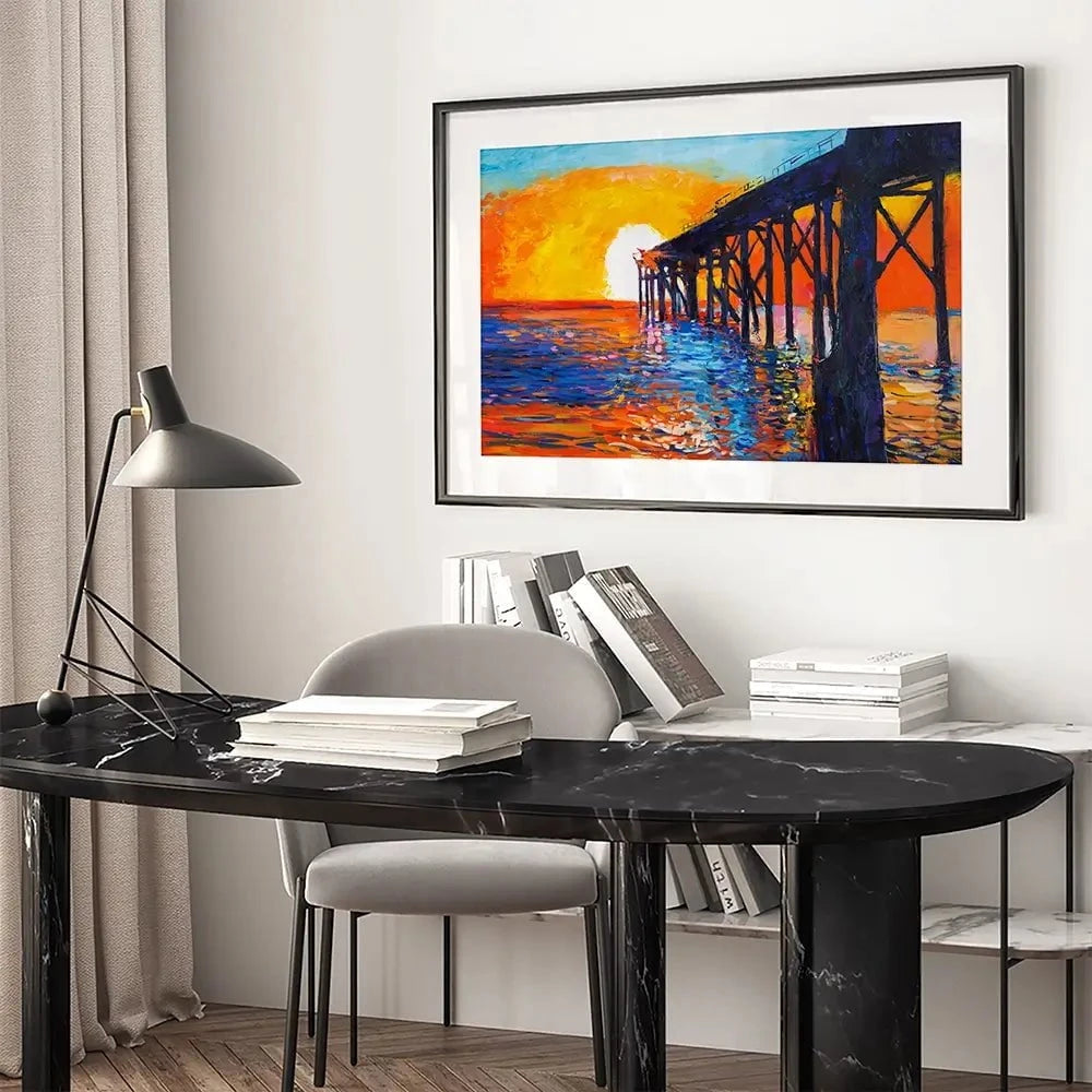 The Pier Framed Art Print The Pier Framed Art Print wall art product Boyan Dimitrov / Shutterstock